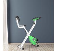 HOMCOM Magnetic Resistance Exercise Bike Foldable w/ LCD Monitor Adjustable Seat in Green HOMCOM Green