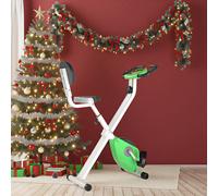 Homcom Magnetic Resistance Exercise Bike Foldable Lcd Adjustable Seat Green Green One Size