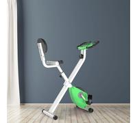 HOMCOM Magnetic Resistance Exercise Bike Foldable LCD Adjustable Seat Grey - Green