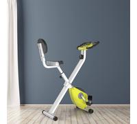 Homcom Magnetic Resistance Exercise Bike Foldable Lcd Adjustable Seat In Yellow Yellow