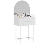 HOMCOM Makeup Vanity Table with Mirror Drawers Modern Dressing Table White | TJ Hughes