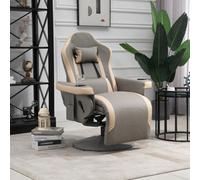 Homcom Manual Recliner Armchair Pu Leather Lounge Chair With Adjustable Leg Rest, 135 Degree Reclining Function