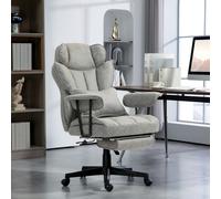 Massage Office Chair, Heated Reclining Desk Chair, Grey HOMCOM Grey One Size