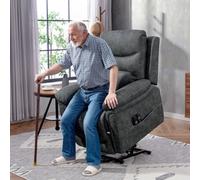 Homcom Massage Recliner Chair, Lift Chair With Heat, Usb, Remote, Grey