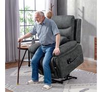 HOMCOM Massage Recliner Chair, Lift Chair with Heat, USB, Remote, Grey