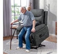 Homcom Massage Recliner Chair, Lift Chair With Heat, Usb, Remote, Grey