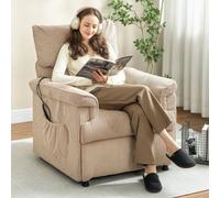 Homcom Massage Recliner With Quiet Motor, Power Reclining Chair, Brown