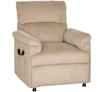 HOMCOM Massage Recliner with Quiet Motor, Power Reclining Chair in Beige | Size: Armchair HOMCOM Beige Armchair