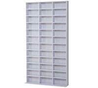 HOMCOM 1116CD/528DVD Media Storage Wooden Shelves Bookcase Display Shelving Unit