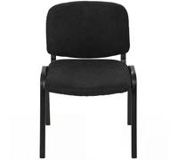 Homcom Meeting Chair With Stackable, Padded Seat, Black Black