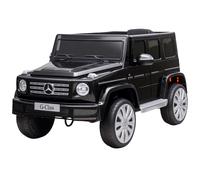 HOMCOM Mercedes Benz G500 Licensed 12V Kids Electric Ride On Car Toy with Parental Remote Control Battery-powered 2 Motors Music Lights MP3 for 3-8 Years Old Black Black