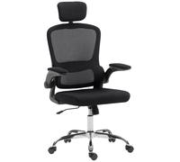 HOMCOM Mesh Back Office Chair, with Lumbar Support - Black