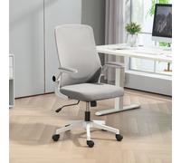 HOMCOM Mesh Desk Chair With Tilt Function - Lumbar Support - Grey | TJ Hughes