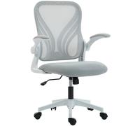 HOMCOM Mesh Office Chair with Foldable Backrest - Light Grey