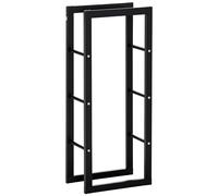 Homcom 100Cm Metal Firewood Log Holder Rack Elevated Design, Base Side Rails
