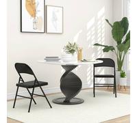 HOMCOM 2 Pack Padded Folding Chairs with Cushioned Seat and Metal Frame Black