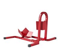 HOMCOM Metal Motorcycle Motorbike Wheel Chock Locking Stand System 17", 19", 21"/43, 48, 51 cm Front Wheels Steel Adjustable Fixing Tyre Holder Support
