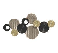 HOMCOM Metal Wall Art, Modern Hanging Wall Decor with Multi-Disc Design for Living Room Bedroom Dining Room