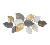 HOMCOM Metal Wall Art, Modern Hanging Wall Decor with Unique Leaf Design for Living Room Bedroom Entryway