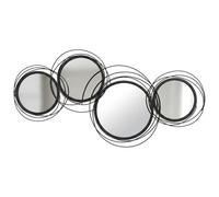 HOMCOM Metal Wall Mirrors Decorative Mirror Decor Hanging 56cm Black