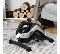 HOMCOM Portable Pedal Exerciser, Mini Exercise Bike with 8 Levels Magnetic Resistance and LCD Display, Cycle Leg Exerciser Sitting Down