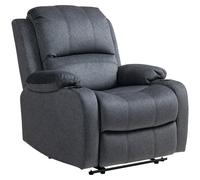 HOMCOM Microfibre Manual Reclining Armchair, with Footrest, Manual Recliner with Cat Scratch Resistant Material, Black Aosom UK