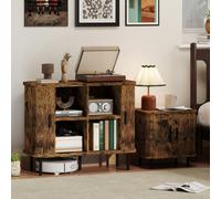 Homcom Mid-Century Sideboard Cabinet, Nightstand With Tambour Door