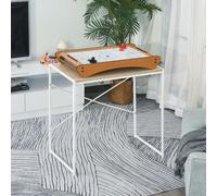 HOMCOM Mini Air Hockey Game Table with Pucks Pushers, Markings in Natural HOMCOM Natural