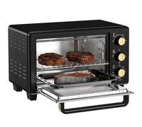 HOMCOM Mini Oven 16L Countertop Oven w/ Adjustable Temp Timer 1400W, Black HOMCOM Black