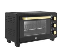 HOMCOM Mini Oven 16L Countertop Oven with Adjustable Temp Timer 1400W Black, none