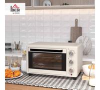 HOMCOM Mini Oven 21L Countertop Electric Grill Toaster Oven with Adjustable
