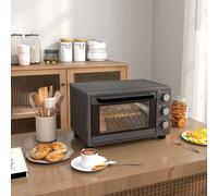 HOMCOM Mini Oven 21L Electric Grill w/ Adjustable Temp Timer 1400W, Grey