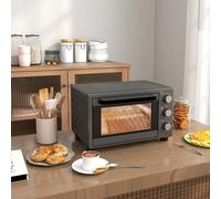 HOMCOM Mini Oven 21L Electric Grill w/ Adjustable Temp Timer 1400W, Grey