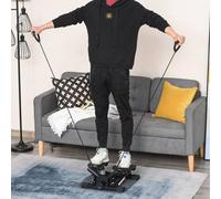 HOMCOM Mini Stepper Exercise Stepper Machine Legs Arms Thigh Toner Toning Machine Workout Training Fitness Stair Steps New Black