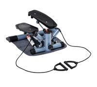 HOMCOM Mini Twist Stepper with Resistance Bands, Floor Mat, LCD Display | Adjustable Step Height, Hydraulic Fitness Stair Stepper, Compact & Portable, Non-Slip Pedals, for Home Gym Full Body Training