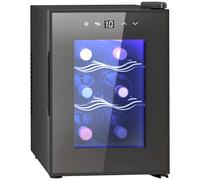 HOMCOM Mini Table Top Wine Fridge Quiet Under Counter 8 Bottle 17L 8-18℃