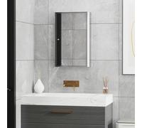 HOMCOM Mirror Cabinet Shelves Bathroom Storage Stainless Steel Wall Cabinet