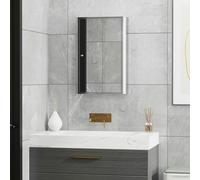 HOMCOM 60L X 40W X 13T cm Stainless Steel Wall Mirror Cabinet-Silver