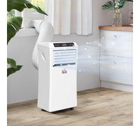 HOMCOM Mobile Air Conditioner W/ RC Cooling Sleeping Mode Portable White 1114W
