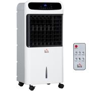 HOMCOM Mobile Air Cooler Fan, Evaporative Ice Cooling Humidifier for Home