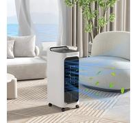 HOMCOM Mobile Air Cooler for Home Office, with Oscillation, Ice Packs in White HOMCOM White