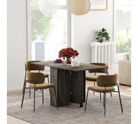 HOMCOM Mobile Drop Leaf Dining Table Folding Desk w/ 2 wheels Storage Shelves HOMCOM Grey One Size