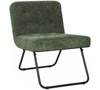 Homcom Foldable Accent Chair With Backrest, Wide Seat In Light Green Light Green