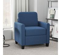 HOMCOM Modern Accent Chair with Spring Cushion, Back Pillow, Blue HOMCOM Blue