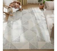 HOMCOM Modern Area Rug, Geometric Pattern Non-Slip Washable Rug, Soft Floor Carpet for Living Room, Bedroom, Dining Room, Home Office, 230 x 160 cm, Multi-Coloured