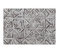 HOMCOM Modern Area Rug, Triangle Pattern Non-Slip Washable Rug, Chenille Floor Carpet for Living Room, Bedroom, Dining Room, Home Office, 230 x 160 cm, Brown