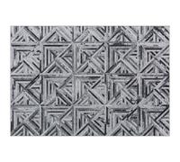 HOMCOM Modern Area Rug, Triangle Pattern Non-Slip Washable Rug, Chenille Floor Carpet for Living Room, Bedroom, Dining Room, Home Office, 290 x 200 cm, Black