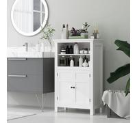 HOMCOM Modern Bathroom Storage Cabinet with Open Shelves, White HOMCOM White