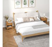 HOMCOM Modern Bedside Table Nightstand, End Table, Side Table in Brown HOMCOM Brown