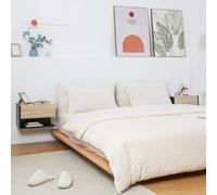 Homcom Modern Bedside Table Set Of 2 With Drawer And Shelf